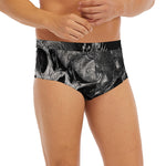 Monochrome Punk Skull Print Men's Briefs