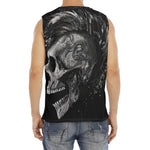 Monochrome Punk Skull Print Men's Fitness Tank Top