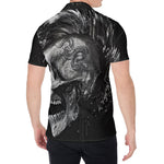 Monochrome Punk Skull Print Men's Shirt