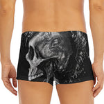Monochrome Punk Skull Print Men's Short Boxer Briefs