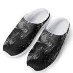Monochrome Punk Skull Print Mesh Casual Shoes