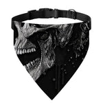 Monochrome Punk Skull Print Over The Collar Dog Bandana