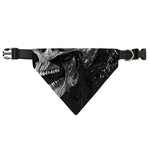 Monochrome Punk Skull Print Over The Collar Dog Bandana
