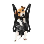 Monochrome Punk Skull Print Pet Carrier Backpack