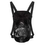 Monochrome Punk Skull Print Pet Carrier Backpack