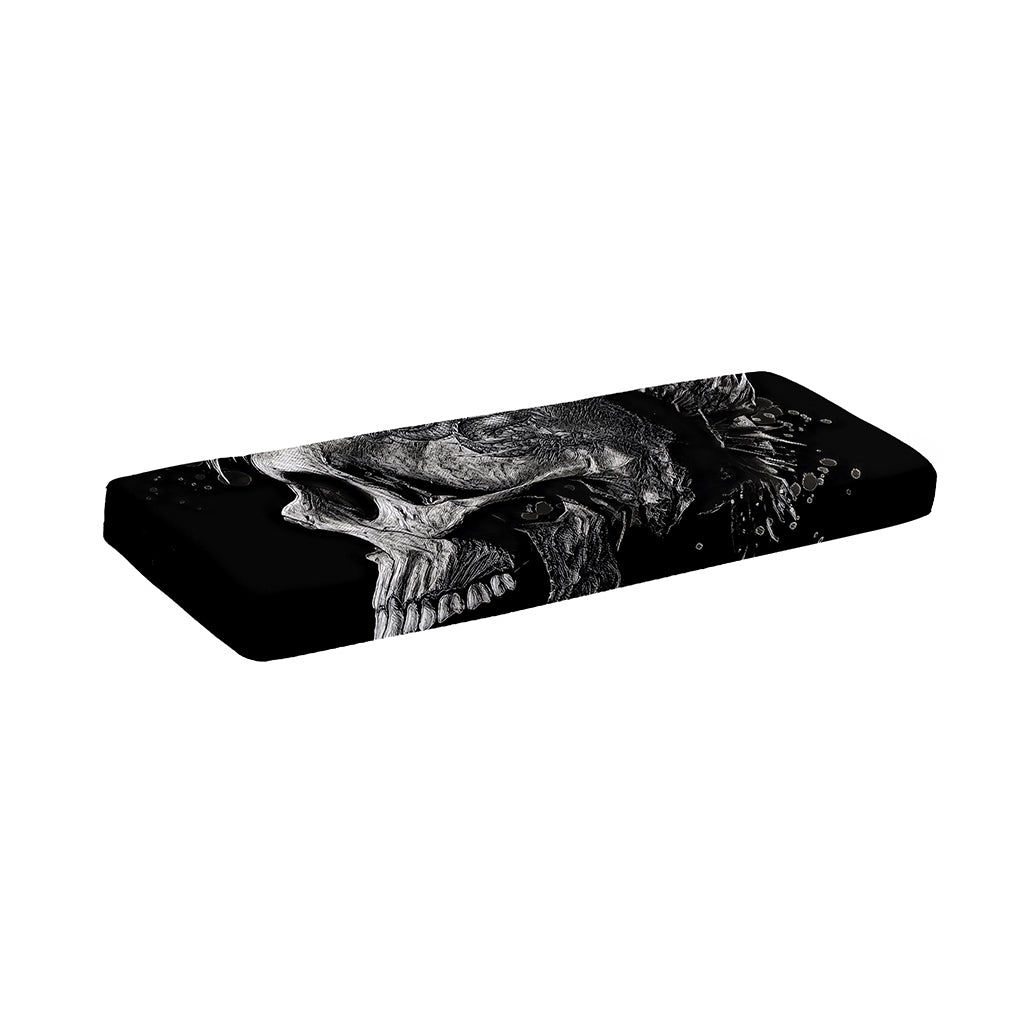 Monochrome Punk Skull Print Piano Keyboard Cover
