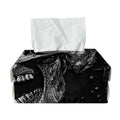 Monochrome Punk Skull Print Rectangle Tissue Box Cover