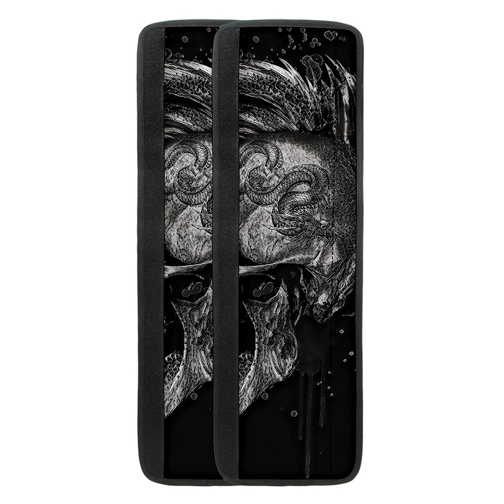 Monochrome Punk Skull Print Refrigerator Handle Covers