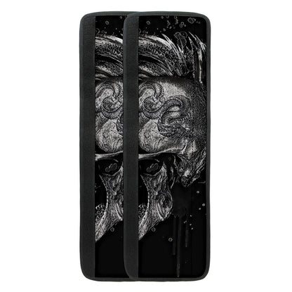 Monochrome Punk Skull Print Refrigerator Handle Covers