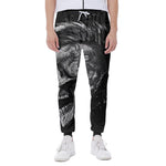 Monochrome Punk Skull Print Scuba Joggers