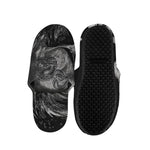 Monochrome Punk Skull Print Slippers