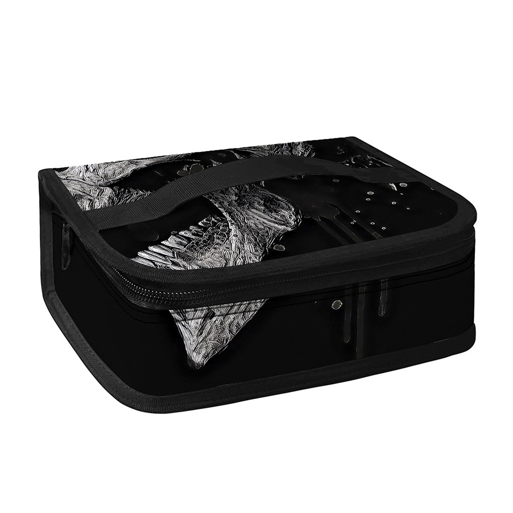 Monochrome Punk Skull Print Small Lunch Bag