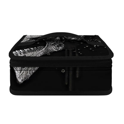 Monochrome Punk Skull Print Small Lunch Bag