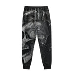 Monochrome Punk Skull Print Sweatpants