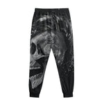 Monochrome Punk Skull Print Sweatpants