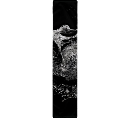 Monochrome Punk Skull Print Table Runner