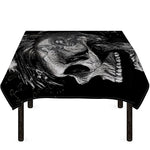 Monochrome Punk Skull Print Tablecloth