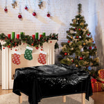 Monochrome Punk Skull Print Tablecloth