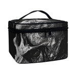 Monochrome Punk Skull Print Travel Makeup Bag