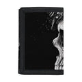 Monochrome Punk Skull Print Trifold Wallet