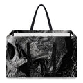 Monochrome Punk Skull Print Utility Tote Bag