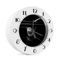 Monochrome Rhinoceros Ratsnake Print Alarm Clock