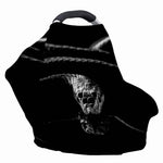 Monochrome Rhinoceros Ratsnake Print Baby Seat Cover