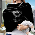 Monochrome Rhinoceros Ratsnake Print Baby Seat Cover