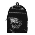 Monochrome Rhinoceros Ratsnake Print School Backpack