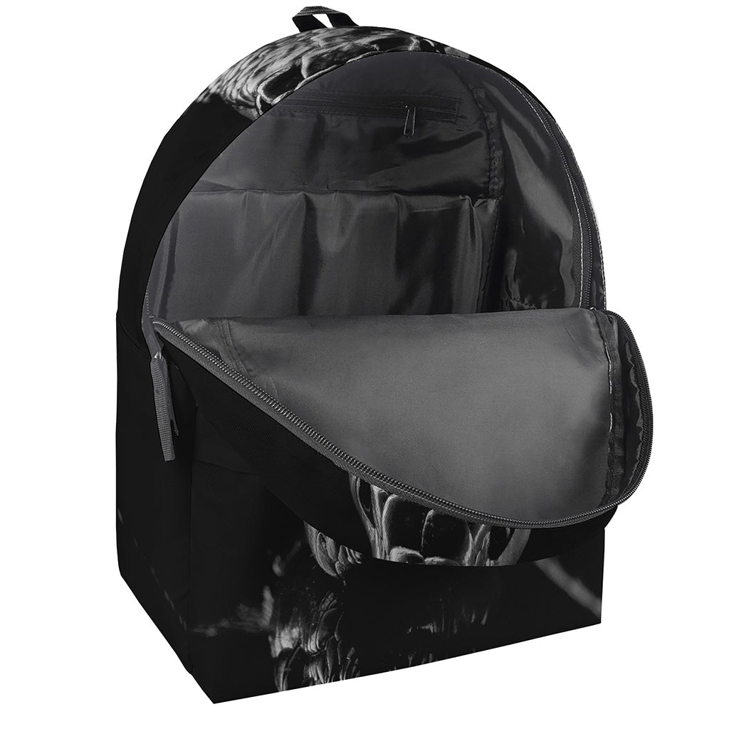 Monochrome Rhinoceros Ratsnake Print Backpack