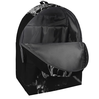 Monochrome Rhinoceros Ratsnake Print Backpack