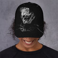 Monochrome Rhinoceros Ratsnake Print Baseball Cap