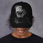 Monochrome Rhinoceros Ratsnake Print Baseball Cap