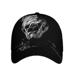 Monochrome Rhinoceros Ratsnake Print Baseball Cap