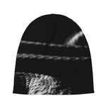 Monochrome Rhinoceros Ratsnake Print Beanie