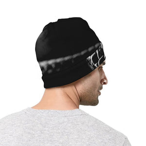 Monochrome Rhinoceros Ratsnake Print Beanie