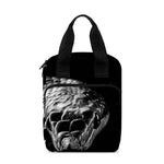 Monochrome Rhinoceros Ratsnake Print Bible Tote Bag