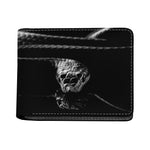 Monochrome Rhinoceros Ratsnake Print Bifold Wallet