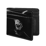 Monochrome Rhinoceros Ratsnake Print Bifold Wallet
