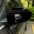 Monochrome Rhinoceros Ratsnake Print Car Side Mirror Covers