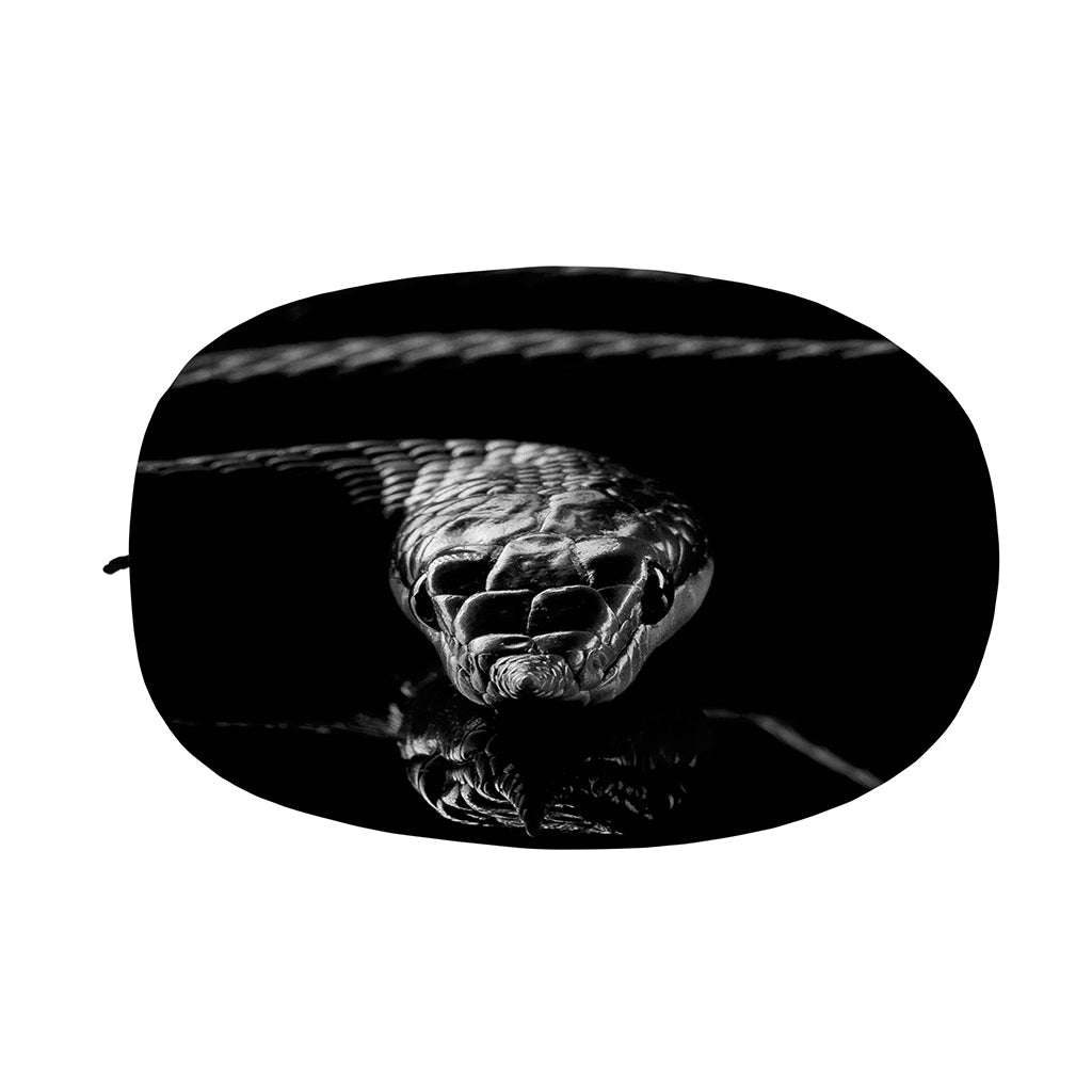 Monochrome Rhinoceros Ratsnake Print Car Side Mirror Covers