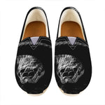 Monochrome Rhinoceros Ratsnake Print Casual Shoes