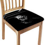 Monochrome Rhinoceros Ratsnake Print Chair Cushion Cover