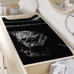 Monochrome Rhinoceros Ratsnake Print Changing Pad Cover