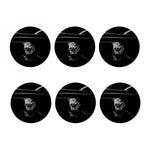 Monochrome Rhinoceros Ratsnake Print Coaster Set