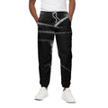 Monochrome Rhinoceros Ratsnake Print Cotton Sweatpants
