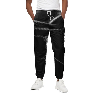 Monochrome Rhinoceros Ratsnake Print Cotton Pants