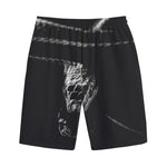 Monochrome Rhinoceros Ratsnake Print Cotton Shorts
