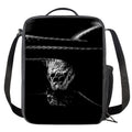 Monochrome Rhinoceros Ratsnake Print Crossbody Lunch Bag
