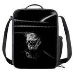Monochrome Rhinoceros Ratsnake Print Crossbody Lunch Bag